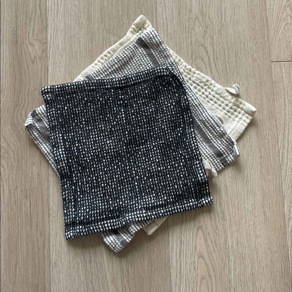 Creative Co-Op Cotton Waffle Weave Dish Cloths with Loop